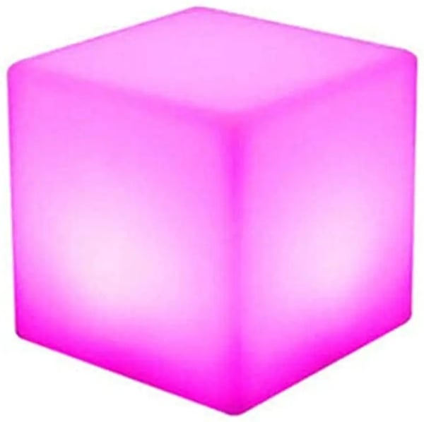LED valokuutio - Jakkara/Sivupöytä - 30x30x30 cm - RGB-värinvaihto 16 väriä - PE-muovi - Minimalistinen moderni - Valkoinen