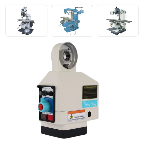 X-akselin syöttölaite jyrsipöydälle, asennussarja, 135 lbs, 220 V, yhteensopiva Bridgeportin kanssa, harmaa