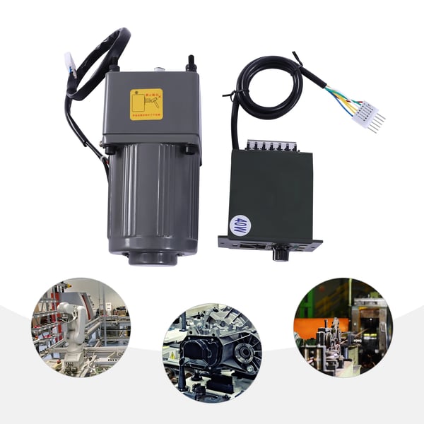 20K gearmotor, 1-faset AC 220V 40W, trinløs hastighed med regulator, kobbervikling