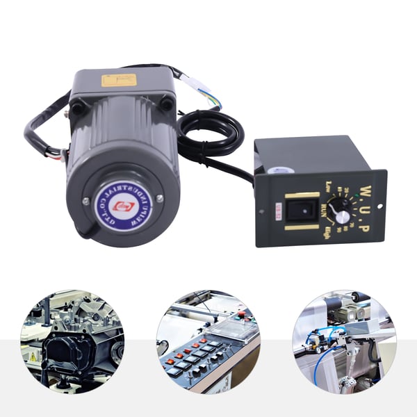 20K gearmotor, 1-faset AC 220V 40W, trinløs hastighed med regulator, kobbervikling