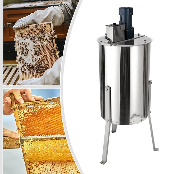 Honningcentrifuge, manuel, 3 rammer, rustfrit stål, størrelse M