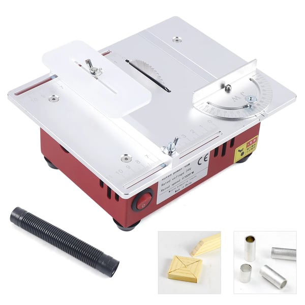 Mini bordsav - Præcisionssav - 4600 omdr./min - 220 V DC - 20×16×8 cm - EU-stik - Sølv