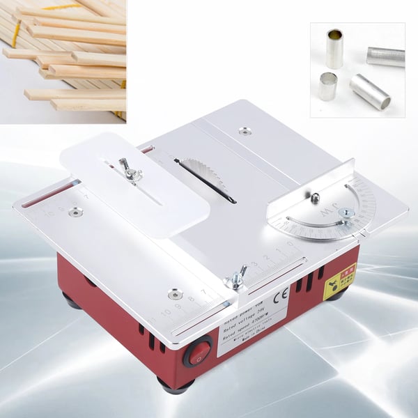 Mini bordsav - Præcisionssav - 4600 omdr./min - 220 V DC - 20×16×8 cm - EU-stik - Sølv