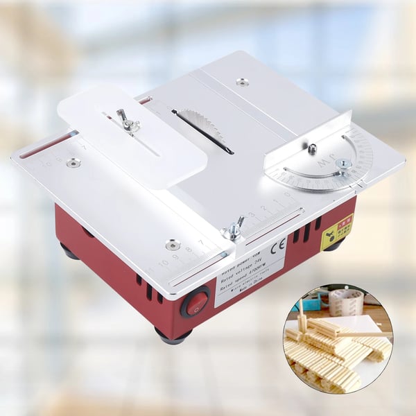 Mini bordsav - Præcisionssav - 4600 omdr./min - 220 V DC - 20×16×8 cm - EU-stik - Sølv