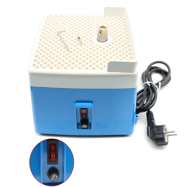 Mini lasihiomakone - Hiomakone lyijylasille - 65 W - 4200 r/min - Harjaton moottori - 195×195×160 mm - 2 kg - CE - Sininen
