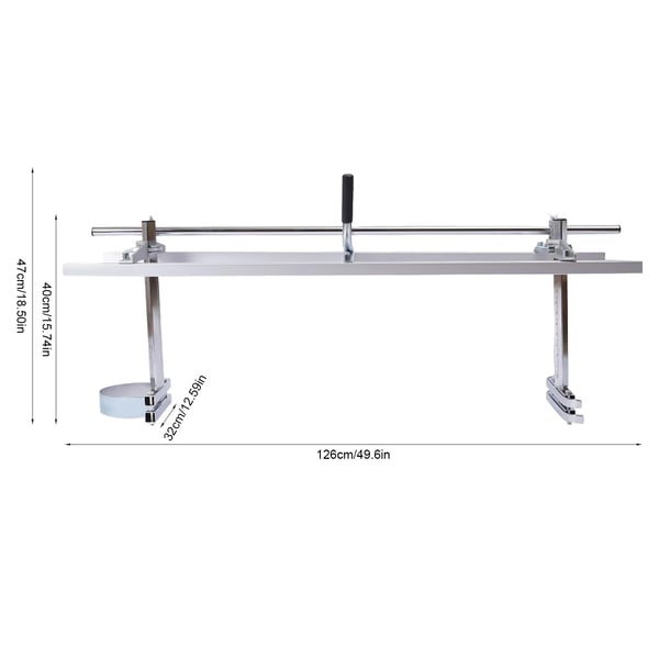 Kædesavsværk - Bærbar føringsskinne 122 cm - Kædesavholder - Tømmeropskæring - Sølv