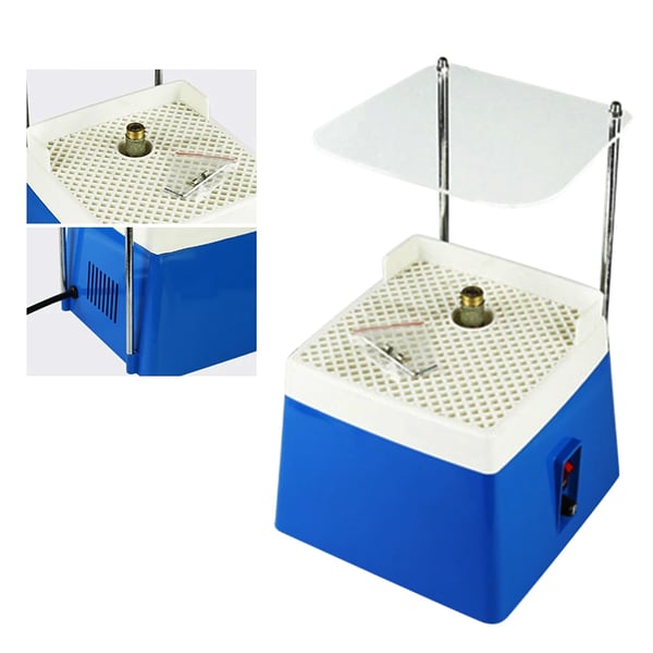 Glas slibemaskine - Mini bærbar til blyindfattet glas - 220 V EU-stik - 65 W - Diamantslibesten inkl. - 250×250×250 mm - Blå