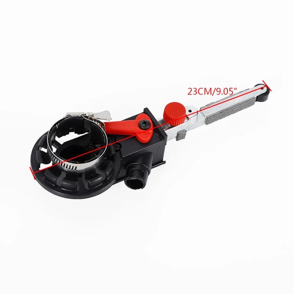 Slibebånd-adapter til vinkelsliber - M10 gevind - Passer 100 mm/10 cm vinkelsliber - Konverterer til båndsliber - Sort