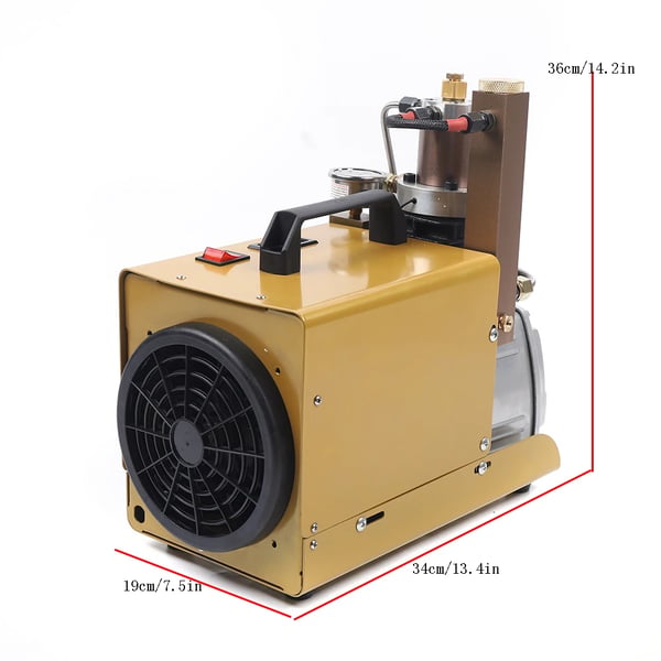 Elektrisk højtryksluftkompressor - Dykkerkompressor - 30 MPa / 4500 PSI - EU-stik