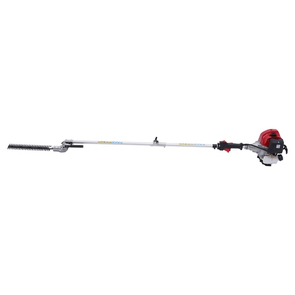 Trädgårdsmultiverktyg - 5‑i‑1 Bensindrivet - Häcksax, Grästrimmer, Kedjesåg, Röjsåg - 51,7 cm³ 2‑taktsmotor - Röd