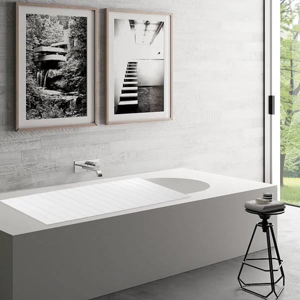Badekarslåg - Foldbar Dæksplade - Vandtæt - Varmeisolerende - Støvtæt - PVC - 75 x 170 cm - Hvid