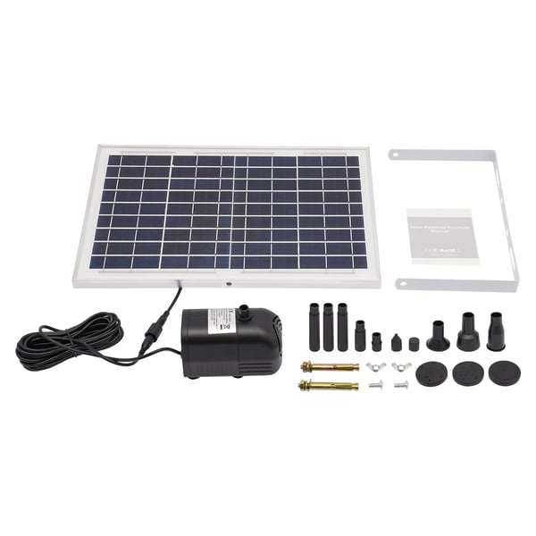 Aurinkosuihkulähde ulkokäyttöön, 10 W lampipumppu 1000 L/h, 2,5 m, 220V EU-pistoke, puutarhaan, kalalammikkoon ja lintukylpyyn
