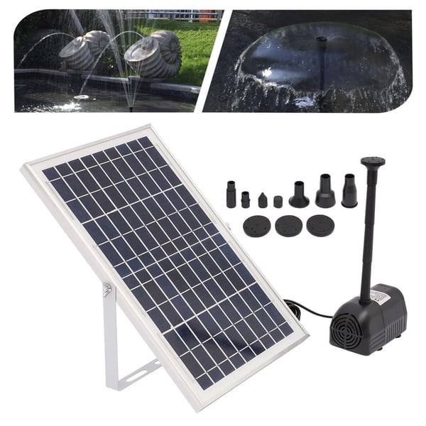 Aurinkosuihkulähde ulkokäyttöön, 10 W lampipumppu 1000 L/h, 2,5 m, 220V EU-pistoke, puutarhaan, kalalammikkoon ja lintukylpyyn