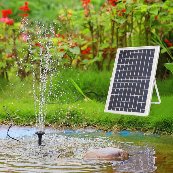 Aurinkosuihkulähde ulkokäyttöön, 10 W lampipumppu 1000 L/h, 2,5 m, 220V EU-pistoke, puutarhaan, kalalammikkoon ja lintukylpyyn