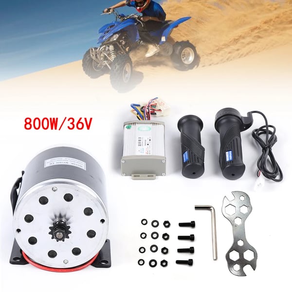 El-løbehjul controller - Motorstyring med gashåndtag - 36V - 800W - Børstet motor - 2750 omdr./min - Sort