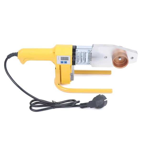 Muoviputkihitsain - Hylsyhitsauslaite PPR/PE/PP - Ø20–63 mm - Sulahitsaus - 2,1 kg - 335×120×135 mm - Keltainen