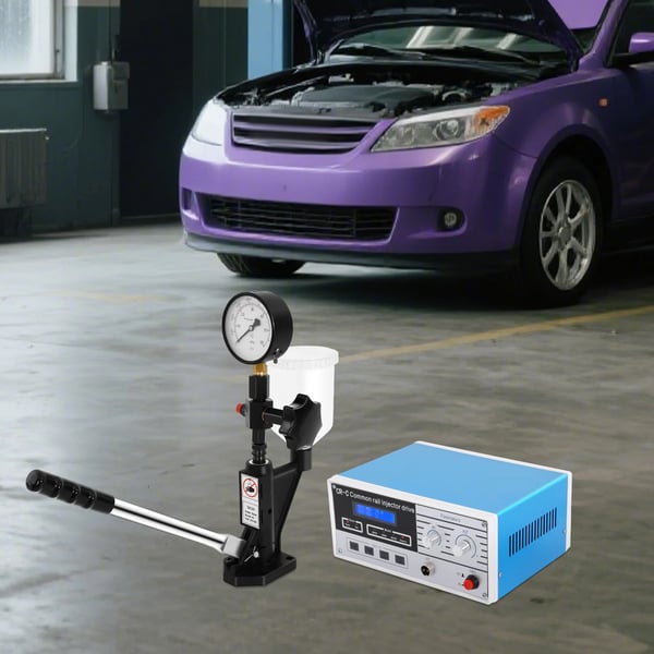 Diesel dysetester - S60H - 600 bar 0–8000 PSI - Kobberlegering - Til dieselmotorer - Industrielt brug - Blå
