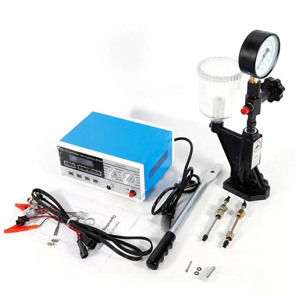 Diesel dysetester - S60H - 600 bar 0–8000 PSI - Kobberlegering - Til dieselmotorer - Industrielt brug - Blå