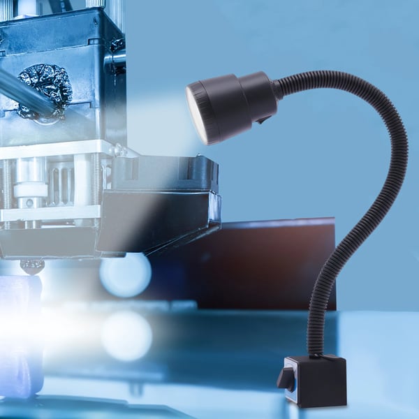 LED konevalo - Teollinen työvalo - 5 W - Joustava joutsenkaula - Magneettijalka - Erittäin kirkas - Työpajaan ja sorviin
