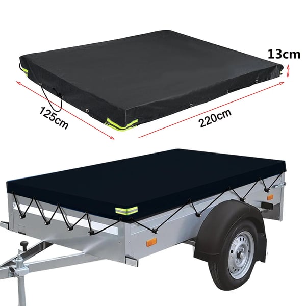 Yleismallinen auton kattomarkiisi - Aurinkosuoja - 225×125×13 cm - Vedenpitävä - Tuulenpitävä - Pölytiivis - UV-suoja - Musta