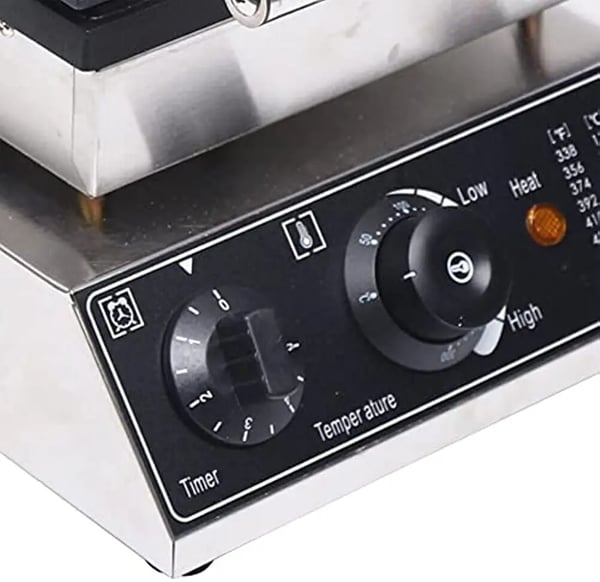 Vaffeljern - Professionelt - 4 forme - Firkantet - Slip-let - 1750 W - 220 V - Trykstøbt aluminium - Sølv