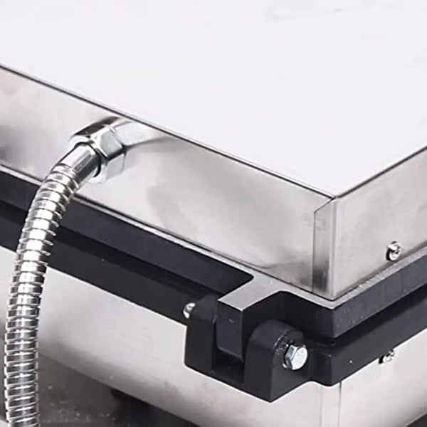 Vaffeljern - Professionelt - 4 forme - Firkantet - Slip-let - 1750 W - 220 V - Trykstøbt aluminium - Sølv