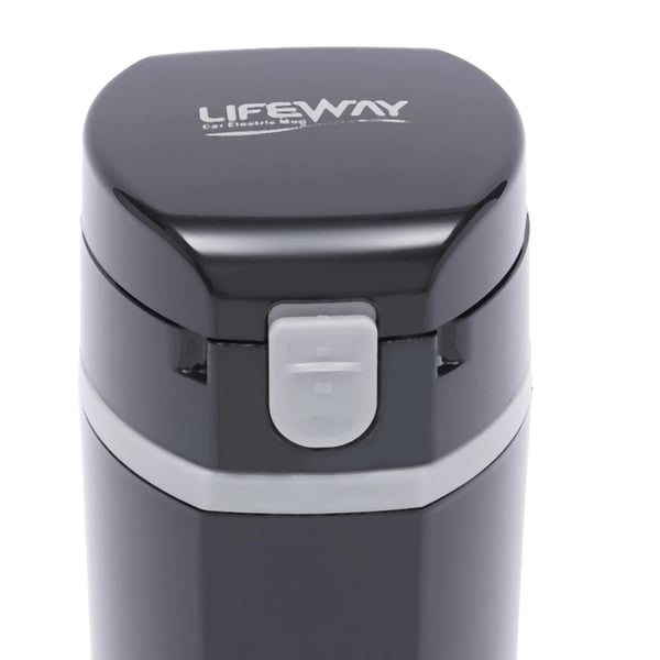 Auton sähköinen vedenkeitin, 500 ml, 12–24 V (5–12 A, 45–95 W), älykäs tunnistus, digitaalinen näyttö, kosketusohjaus, kannettava, musta