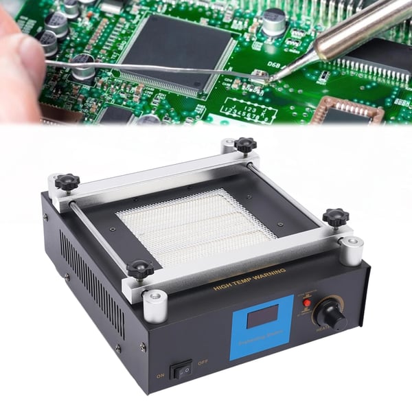 YIHUA 853A, BGA IR-forvarmer og elektronisk varmeplade rework-station, 110/220V 450W, sort