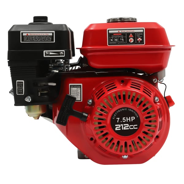 Bensiinimoottori 212 cc 4-tahti, yksisylinterinen käsikäynnisteinen, 7,5 hv 4000 W 3600 r/min, kampiakseli Ø20 mm, muu väri