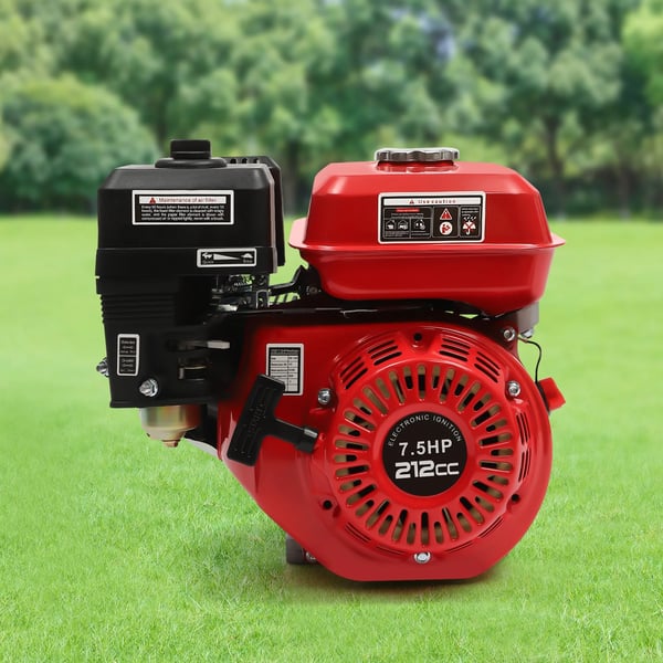 Bensiinimoottori 212 cc 4-tahti, yksisylinterinen käsikäynnisteinen, 7,5 hv 4000 W 3600 r/min, kampiakseli Ø20 mm, muu väri