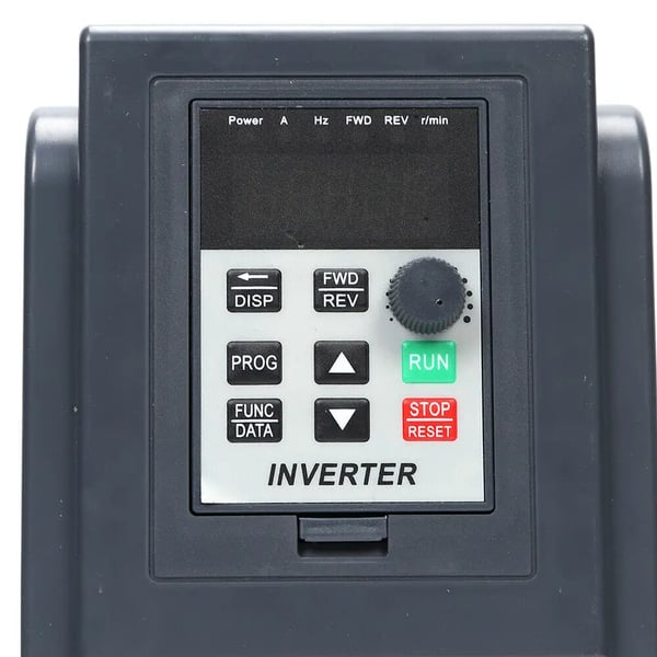 Taajuusmuuttaja - VFD-invertteri - Yksivaiheinen 220 V - 750 W - Nopeudensäädin - EU-pistoke - Musta