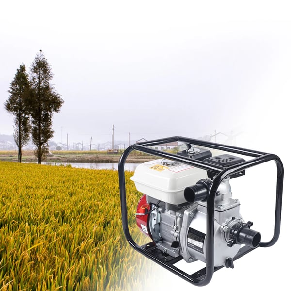 Benzin-vandpumpe, 4-takt 210 cc 6,5 hk, overførings-/irrigationspumpe, CN-stik