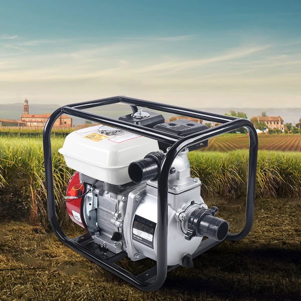 Benzin-vandpumpe, 4-takt 210 cc 6,5 hk, overførings-/irrigationspumpe, CN-stik
