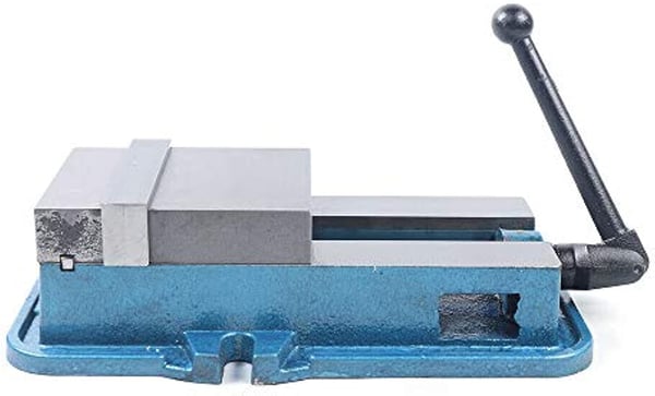 Jyrsinkoneen ruuvipuristin - 160 mm konepuristin - Tarkka puristus - Lukittuva rakenne - Pöytäasennus - CNC/poraukseen - Sininen