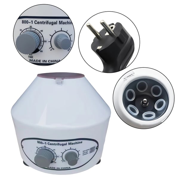 Laboratoriolinko - Pöytämalli 800-1 - Sähköinen - 220 V - 6×20 ml - Jopa 4000 rpm - Valkoinen
