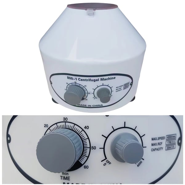 Laboratoriolinko - Pöytämalli 800-1 - Sähköinen - 220 V - 6×20 ml - Jopa 4000 rpm - Valkoinen