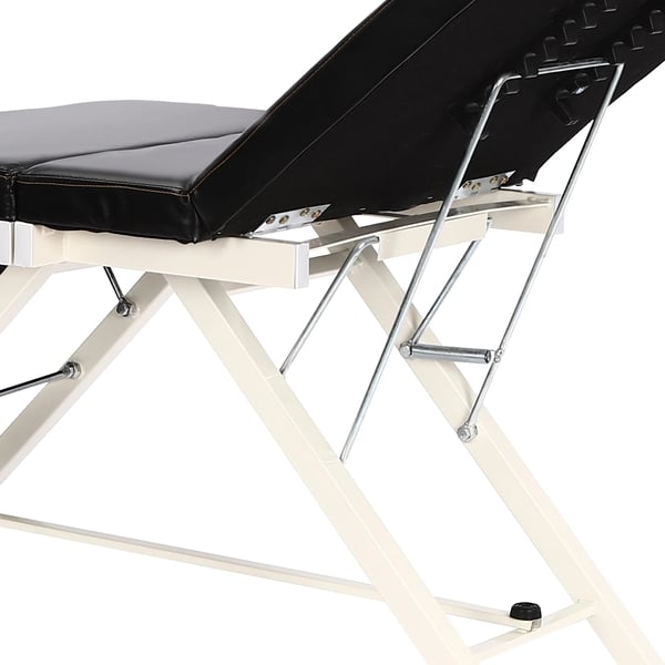 Kosmetikbriks - 3-delt massagebord - Bærbar og sammenklappelig - Justerbar - PU-læder & høj-elastisk skum - Opbevaringstaske - 91×60×26 cm - Sort