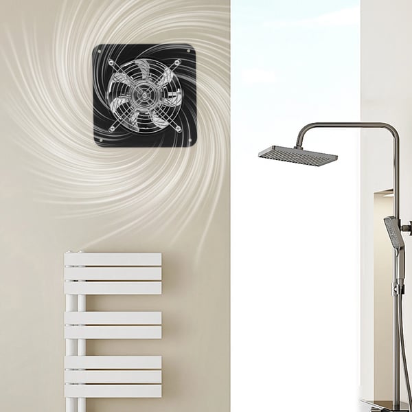 Ventilator, Væg-/vindues-udsugningsventilator 7,5 tommer 220V, 200x200 mm, til badeværelse/toilet/køkken