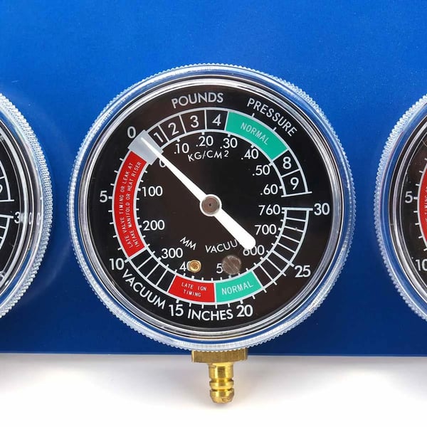 Motorcykel karburatorsynkroniseringsværktøj - Vakuummanometer sæt - Til 4-cylindrede motorer - 4-vejs balancering - Analog - Blå