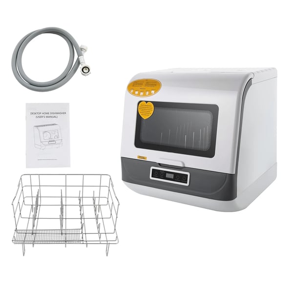 Työtason pöytätiskikone DWS-T05, kannettava mini, valkoinen, 220V 800W, vesiletkulla