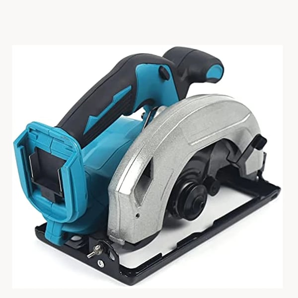 1380 W børsteløs batteridrevet rundsav/geringssav/dyksav, 178 mm, 4500 o/min, til 18 V batteri, blå