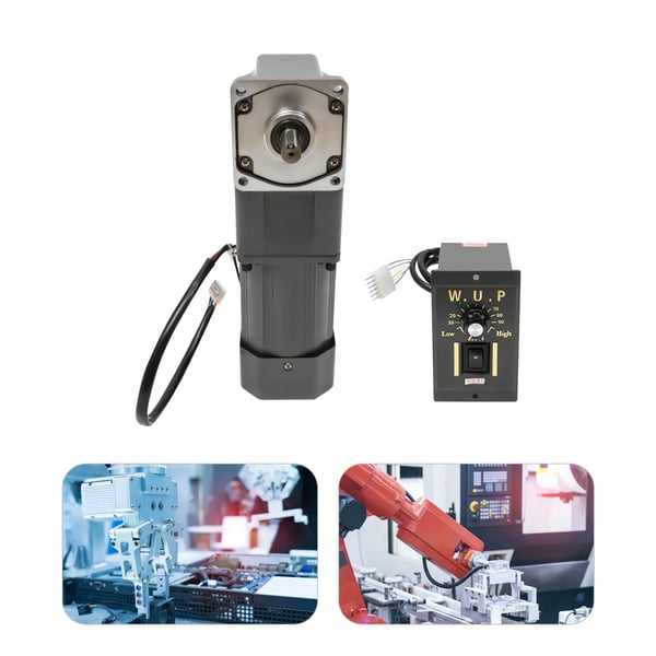 120W AC gearmotor, reduktionsmotor med hastighedsregulator, 1:30 (30K), 220V, 45 omdr./min, mørkegrå, 15 mm aksel