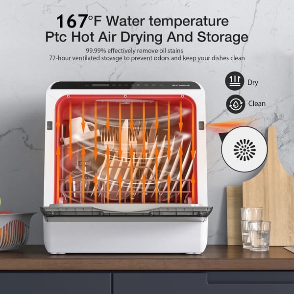 Bordopvaskemaskine - BH-CDW1 - App-styring - Smart - Bordmodel - EU-stik - AC-drift - Beige
