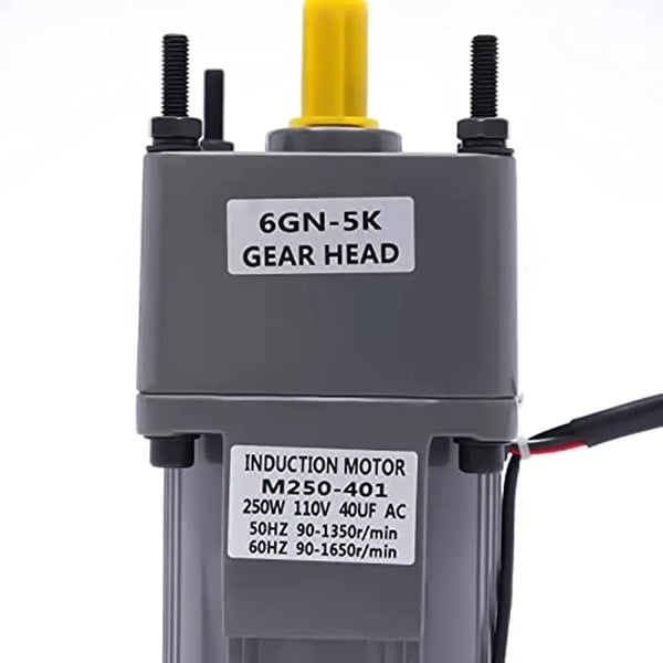 250 W AC-vaihdemoottori, sähkömoottori nopeudensäätimellä, 0–270 rpm, hiljainen, 5K, 110/220 V