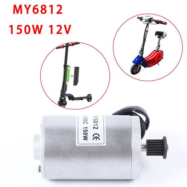MY6812 børstet DC-motor, 12V 150W, udskiftning til elcykel/el-scooter