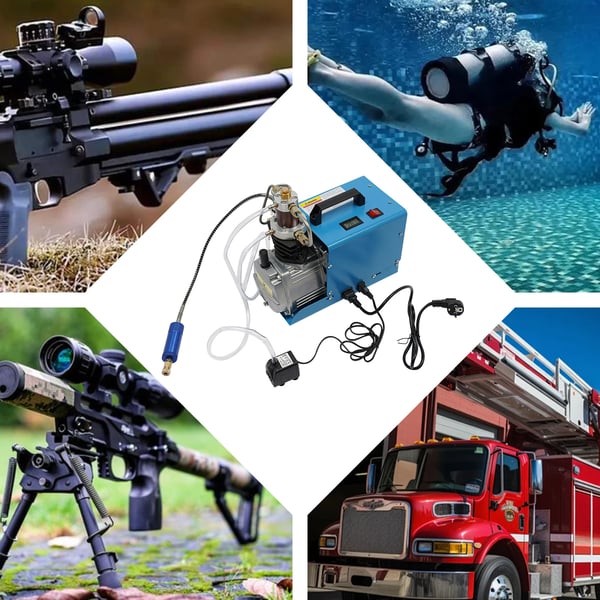 PCP-suurpainekompressori, sähköinen ilmakompressori 1800 W, hiljainen, kuparikäämitty moottori, 2800 r/min, EU‑pistoke, oranssi