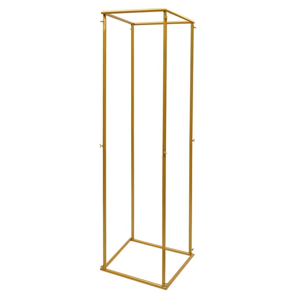 Guld metal blomsterstander, søjle til bryllupsbaggrund & plantehylde, 180 cm