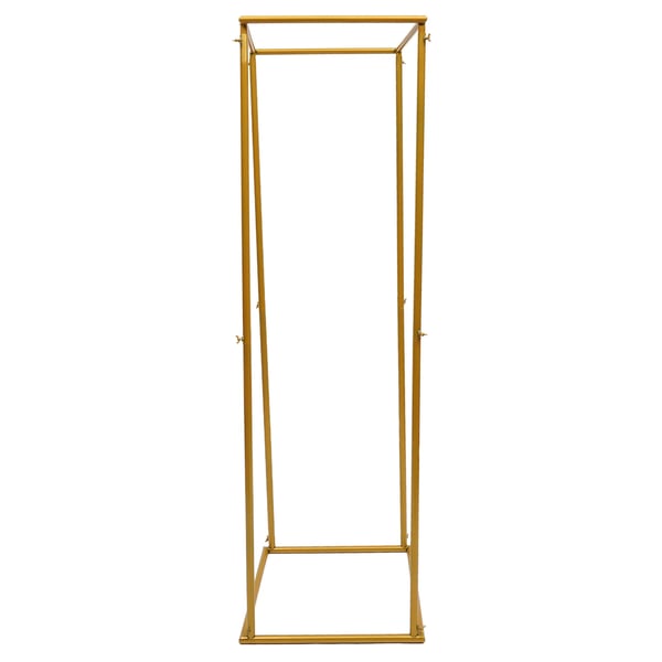 Guld metal blomsterstander, søjle til bryllupsbaggrund & plantehylde, 180 cm