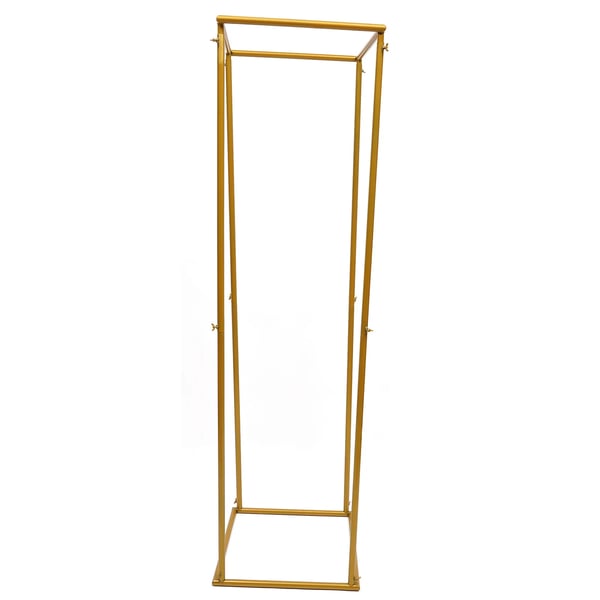 Guld metal blomsterstander, søjle til bryllupsbaggrund & plantehylde, 180 cm