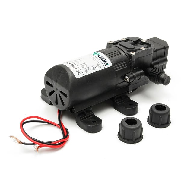 Vandpumpe - Membranpumpe - 4,5V - Højtryk - Elektrisk - EU-stik - Lige tilslutning - CE-certificeret